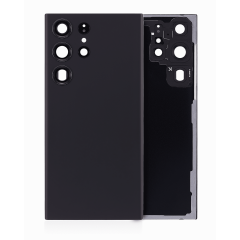 Back Cover Glass With Camera Lens 5G (No Logo) (Aftermarket Plus) (Phantom Black)