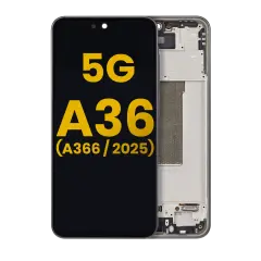 OLED Assembly With Frame (A366 / 2025) (Refurbished) (Black)