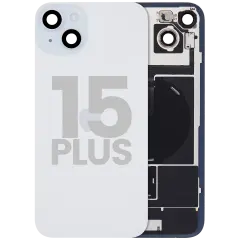 Back Glass w/ MagSafe Magnet & NFC & Flashlight Flex (Used OEM Pull: Grade B) (Blue)
