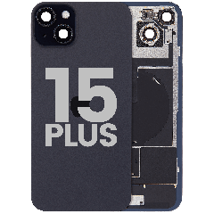 Back Glass w/ MagSafe Magnet & NFC & Flashlight Flex (Used OEM Pull: Grade B) (Black)